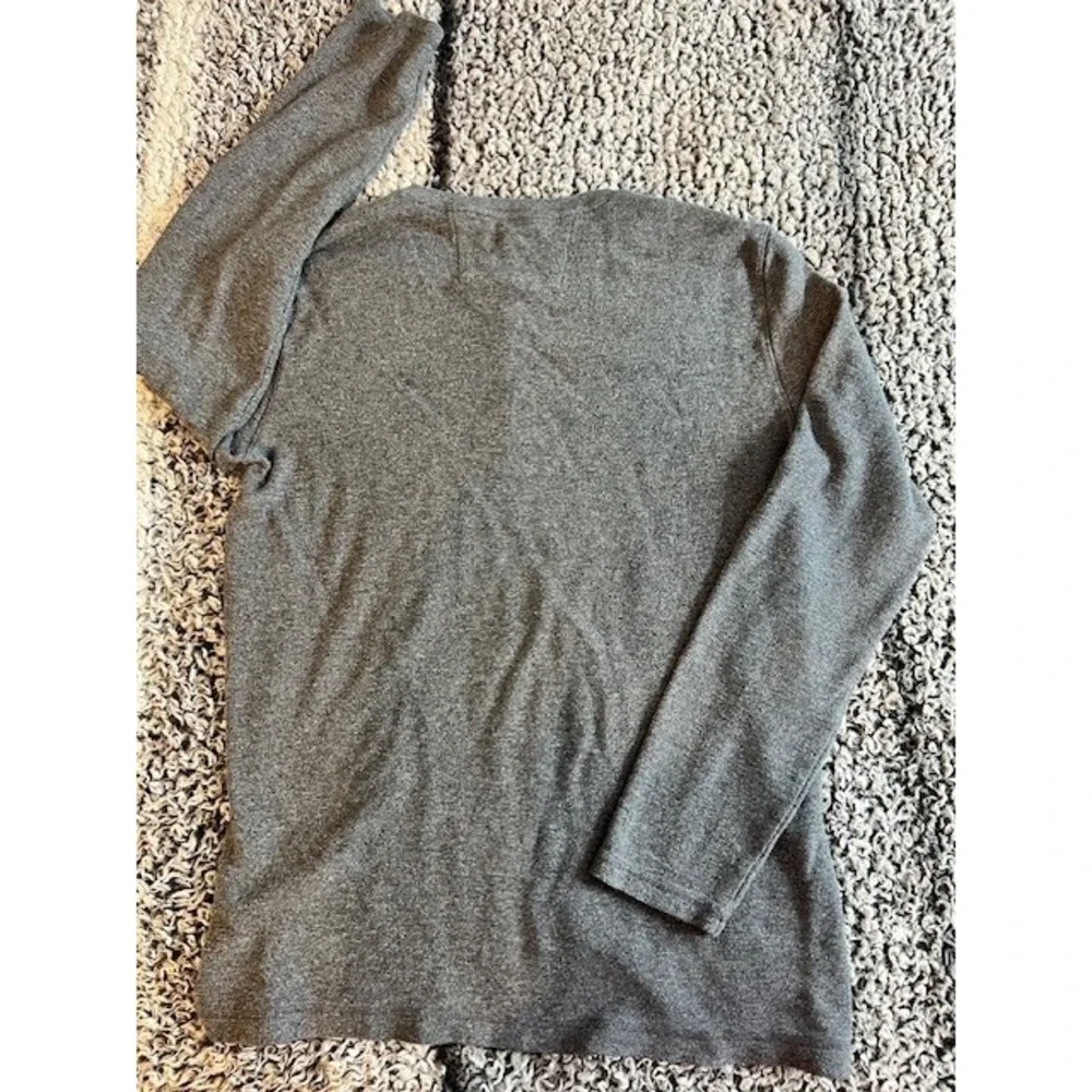 Mens‎ Large Gray Thermal Banana Republic Long Sleeve Shirt Size L
